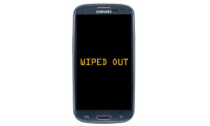 Wiped smart phone